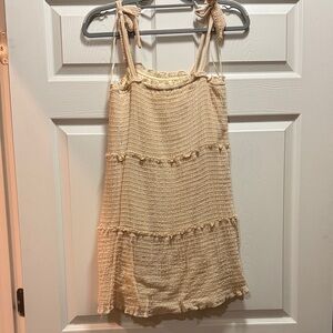 Altr’d state Cream Textured Sleeveless Dress